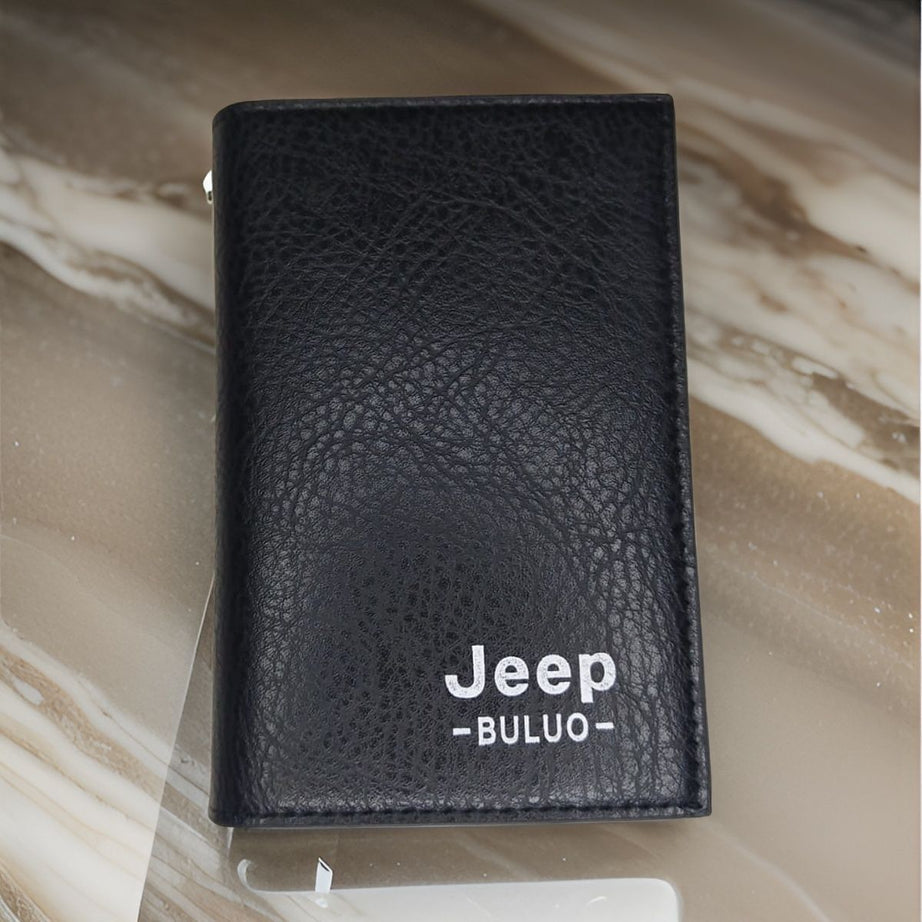 Stylish Jeep Buluo Men's Wallet: Regular Size with High-Quality Artificial Leather, 16 Card Slots, and Unique Design - Oshi.pk - Buy & Sell Online