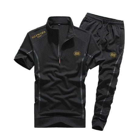 Black & Golden Printed Tracksuit For Men