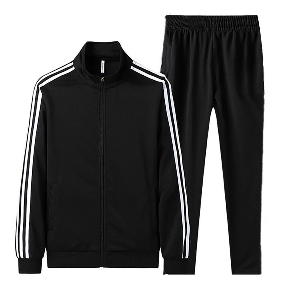 Stylish Three Stripes Winter Stand Collar Tracksuit For Men - Oshi.pk - Buy & Sell Online