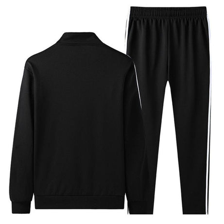 Stylish Three Stripes Winter Stand Collar Tracksuit For Men