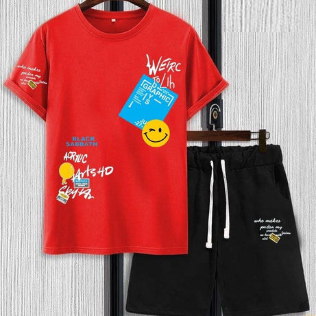Summer Tracksuit Printed T Shirt and Short For Men - Oshi.pk - Buy & Sell Online