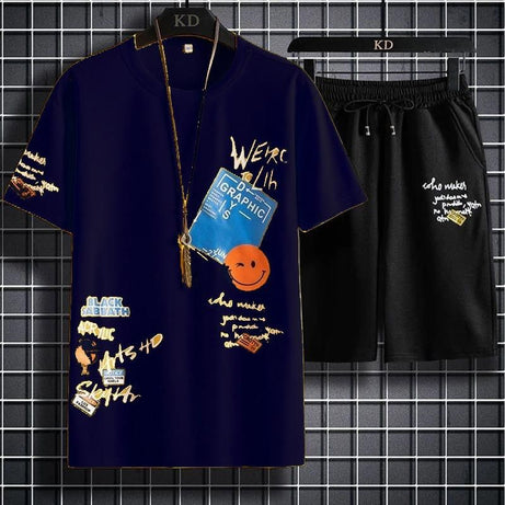 Summer Tracksuit Printed T Shirt and Short For Men - Oshi.pk - Buy & Sell Online