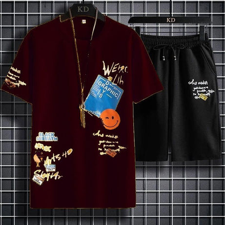 Summer Tracksuit Printed T Shirt and Short For Men - Oshi.pk - Buy & Sell Online