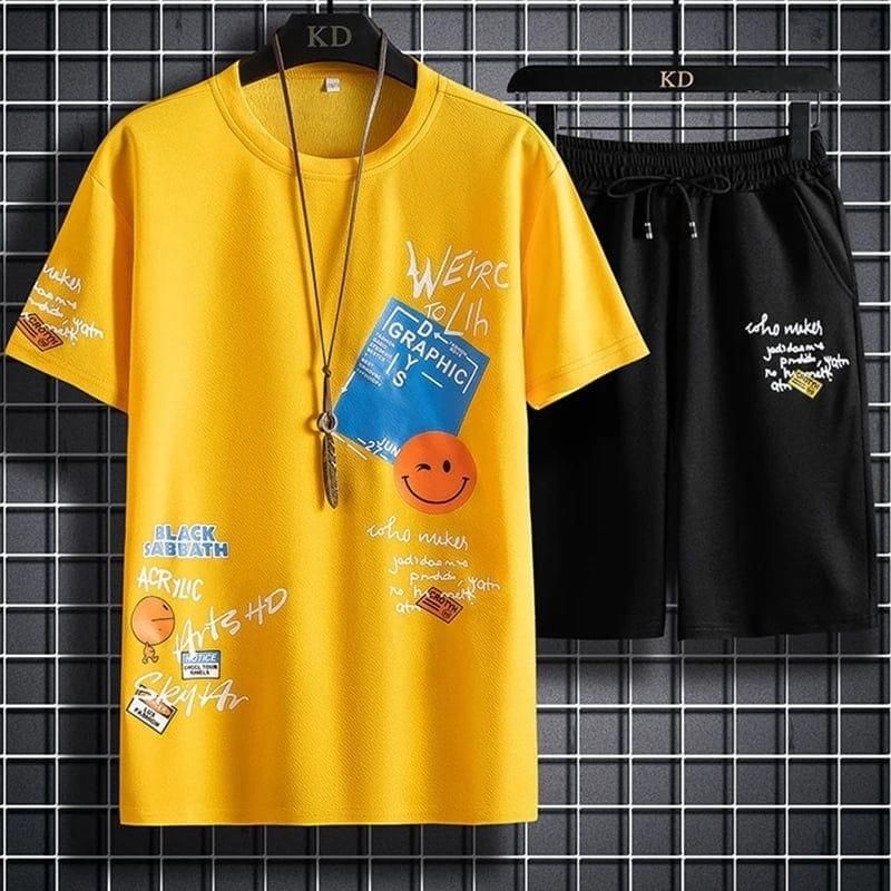 Summer Tracksuit Printed T Shirt and Short For Men - Oshi.pk - Buy & Sell Online