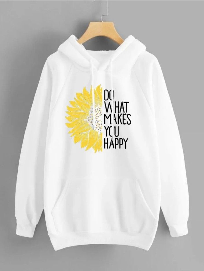 Sunflower Printed Pullover Hoddie - Oshi.pk - Buy & Sell Online