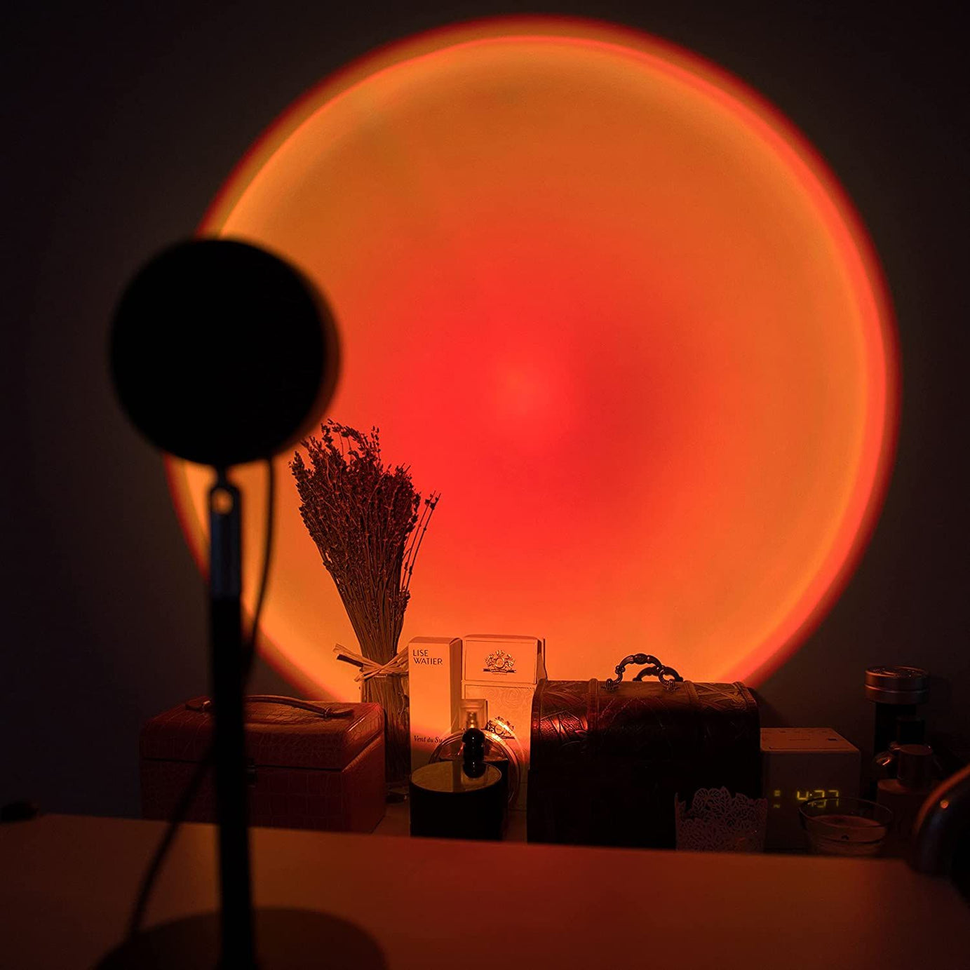 Sunset Lamp Projector RGB Rainbow Lamp Night Light USB Table Lamps Photo Shoot Live Lighting For Home Bedroom Background Wall Decoration Led - Oshi.pk - Buy & Sell Online