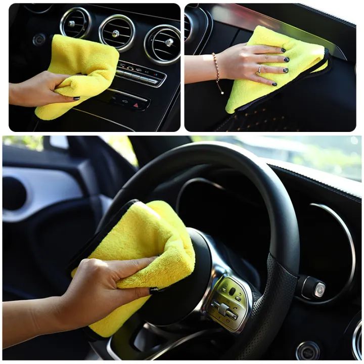 Super Absorption Car Wash Microfiber Towel Home Appliances Glass Cleaning Washing Clothes High Density Coral Velvet Wash Towel - Oshi.pk - Buy & Sell Online