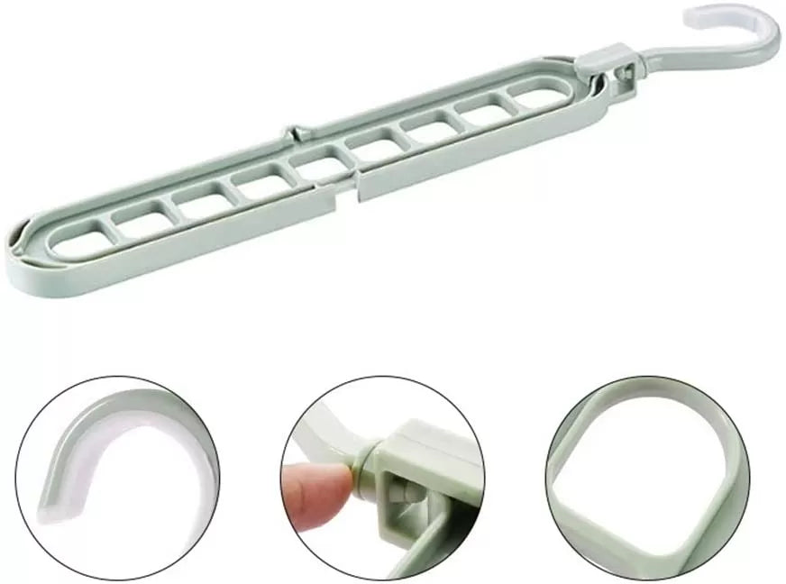 Super Magic Changeable Clothes Pluto Plastic Hanger Space Saving Saver Wonder Closet Organizer 9 Holes Holder Cloths and Pants Hanger