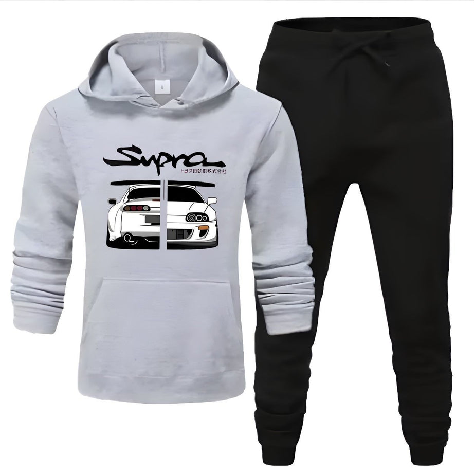 SUPRA Hoodies TRACK SUIT For Men & Boy Printed Kangaroo Pocket Drawstring Pullovers Clothing Long Sleeves Export Quality Winter Wear - Oshi.pk - Buy & Sell Online