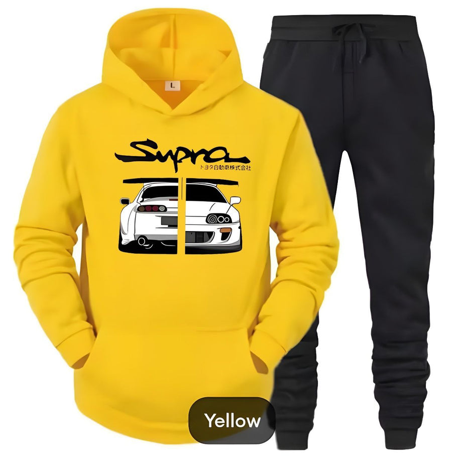 SUPRA Hoodies TRACK SUIT For Men & Boy Printed Kangaroo Pocket Drawstring Pullovers Clothing Long Sleeves Export Quality Winter Wear - Oshi.pk - Buy & Sell Online