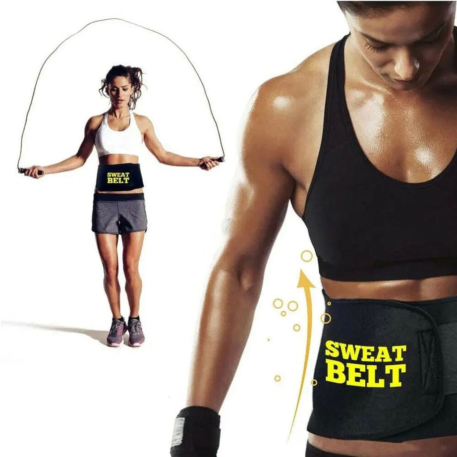 Sweat Waist Trimmer for Women Men Gym Belt for Men Waist Trainer Gym Accessories Body Shaper - Oshi.pk - Buy & Sell Online