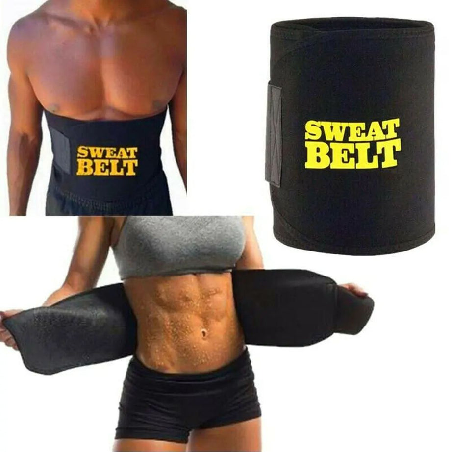 Sweat Waist Trimmer for Women Men Gym Belt for Men Waist Trainer Gym Accessories Body Shaper - Oshi.pk - Buy & Sell Online
