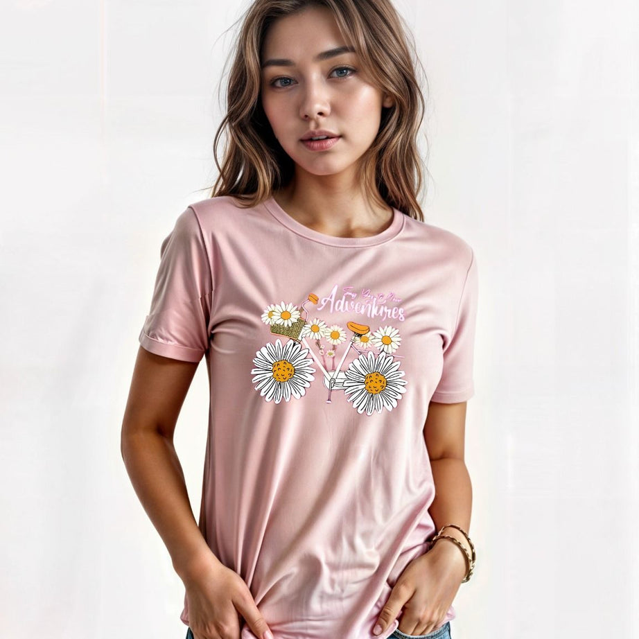 T Shirt for women n girls Summer collection in stylish printed round neck half sleeves T shirt - Oshi.pk - Buy & Sell Online