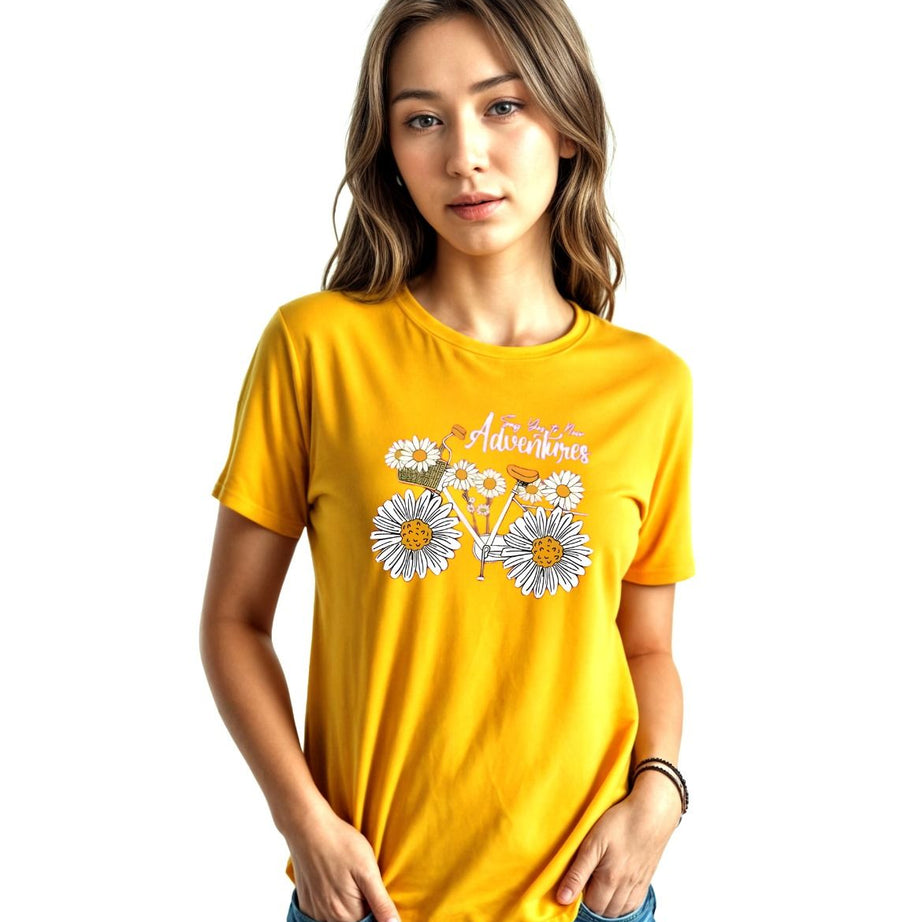 T Shirt for women n girls Summer collection in stylish printed round neck half sleeves T shirt - Oshi.pk - Buy & Sell Online