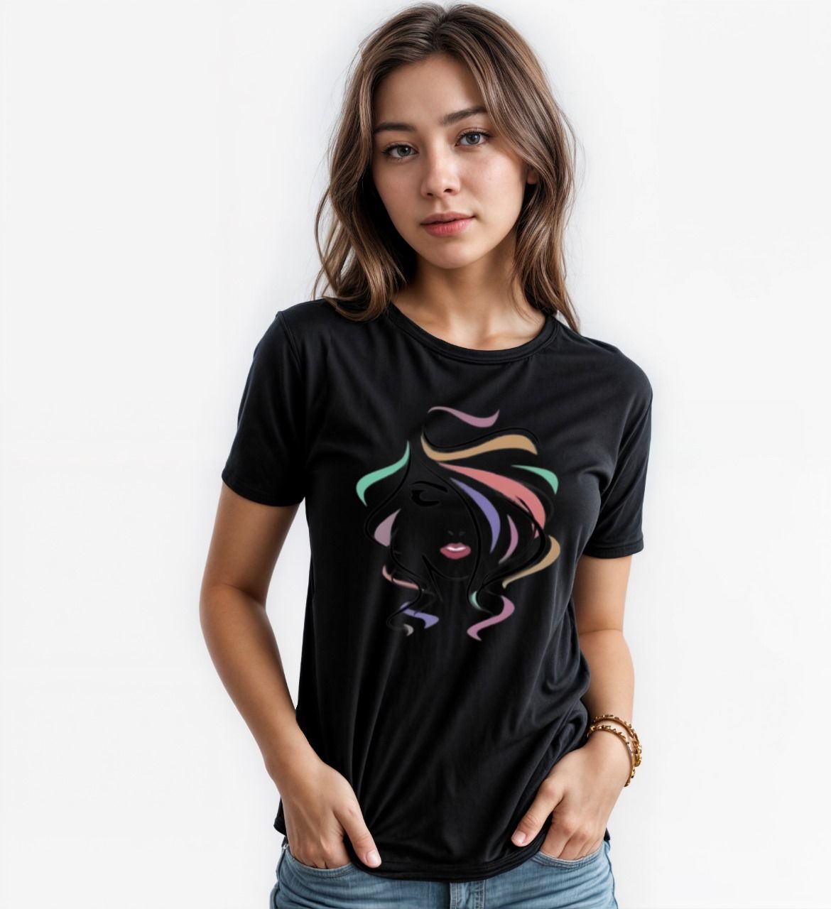 T Shirt for women n girls Summer collection in stylish printed round neck half sleeves T shirt - Oshi.pk - Buy & Sell Online