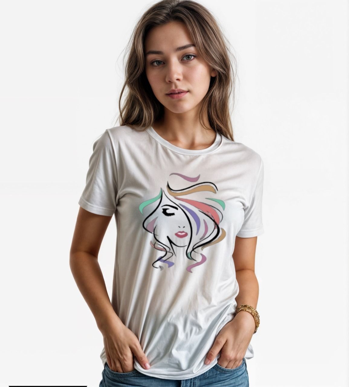 T Shirt for women n girls Summer collection in stylish printed round neck half sleeves T shirt - Oshi.pk - Buy & Sell Online