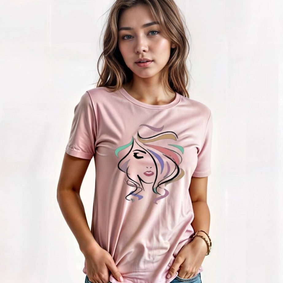 T Shirt for women n girls Summer collection in stylish printed round neck half sleeves T shirt - Oshi.pk - Buy & Sell Online