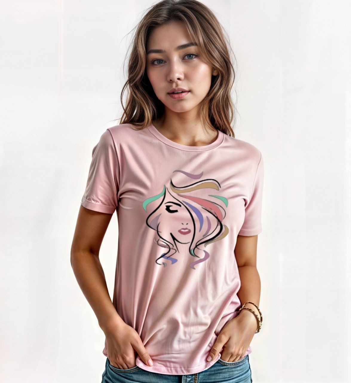 T Shirt for women n girls Summer collection in stylish printed round neck half sleeves T shirt - Oshi.pk - Buy & Sell Online