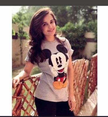 T Shirt Stylish And Trendy design For Girls Micky Printed In Grey T Shirt Summer Collection Round Neck Half Sleeves Shirt - Oshi.pk - Buy & Sell Online