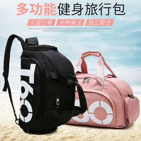 T60 Gym Sports Fitness Travel Outdoor Bag For Women Man With Shoe Space & Backpack - Oshi.pk - Buy & Sell Online