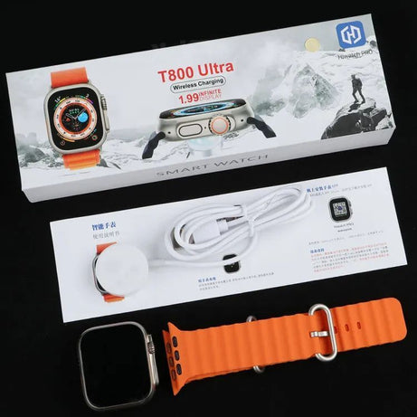 T800Ultra Smart Watch Series Bluetooth Call Smartwatch With Ocean Strap Wireless Charging Best Battery Timing - Oshi.pk - Buy & Sell Online
