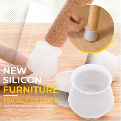 Table Chair Leg Silicone Cap Pad Furniture Non Slip Feet Cover Floor Protector Foot Bottom Pads Caps Rubber Home Decoration - Oshi.pk - Buy & Sell Online