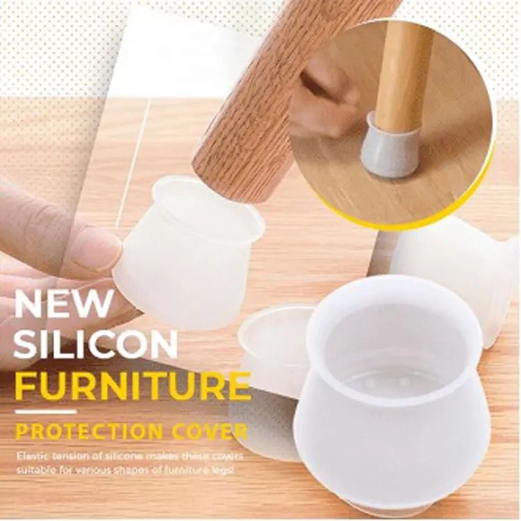 Table Chair Leg Silicone Cap Pad Furniture Non Slip Feet Cover Floor Protector Foot Bottom Pads Caps Rubber Home Decoration - Oshi.pk - Buy & Sell Online