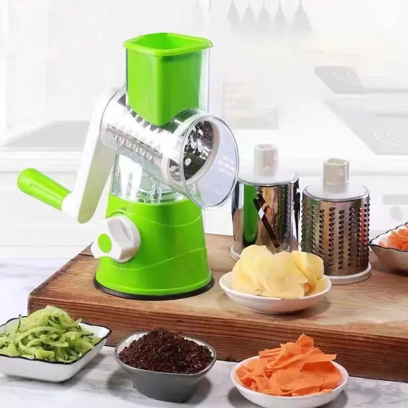 Table Top Drum Multifunctional Roller Vegetable Cutter Hand Crank Home Kitchen Shredder Potato Grater - Oshi.pk - Buy & Sell Online