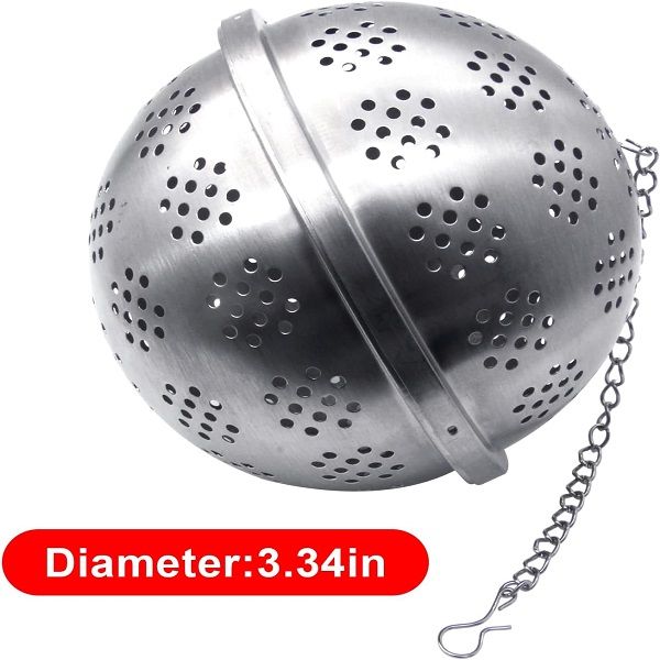 Tea Ball Filter With Extended Chain Hook For Enhancing Soups - Oshi.pk - Buy & Sell Online