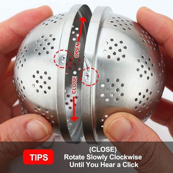 Tea Ball Filter With Extended Chain Hook For Enhancing Soups - Oshi.pk - Buy & Sell Online