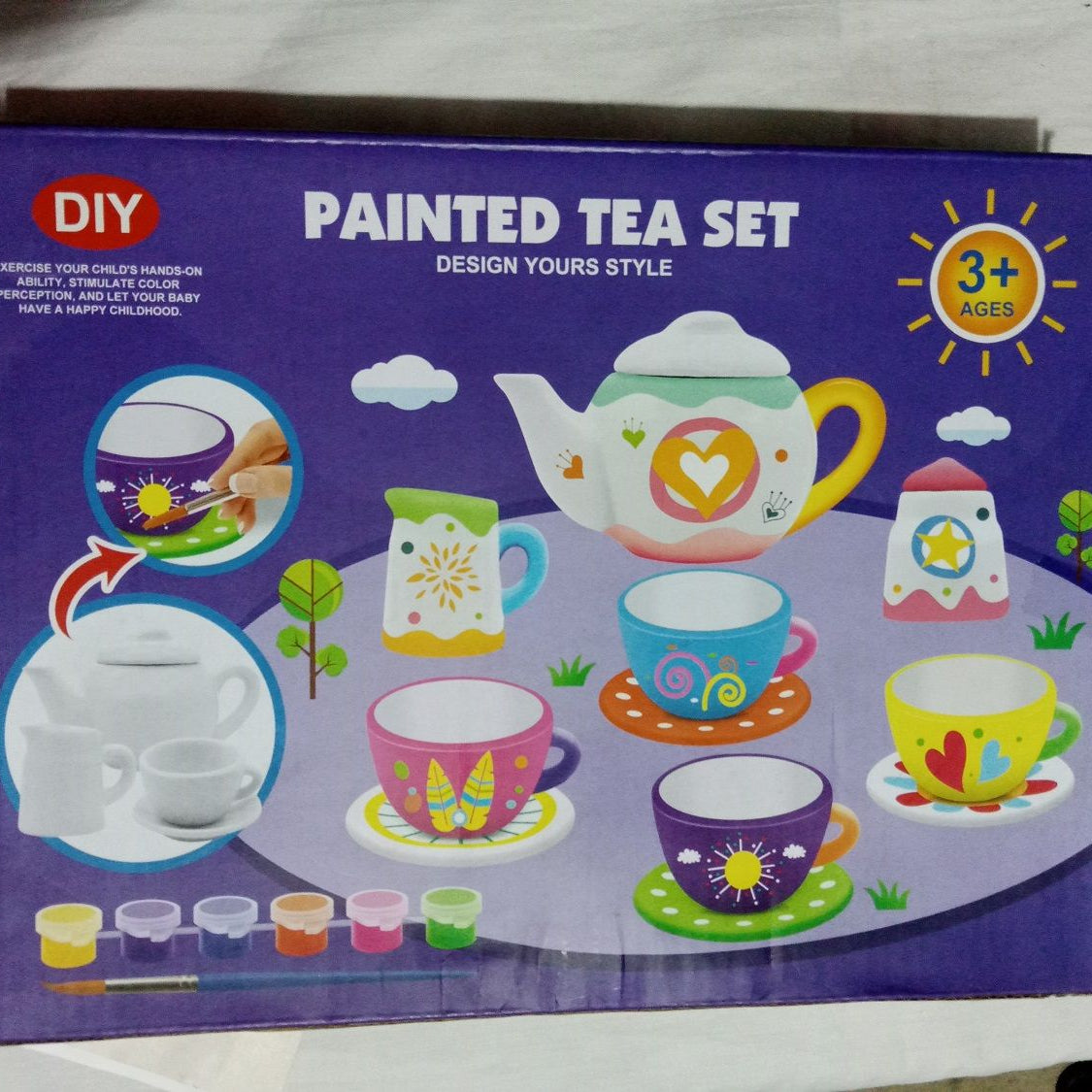 Tea Party - China Tea Set - Crockery with colors - Bigger Pots - Oshi.pk - Buy & Sell Online