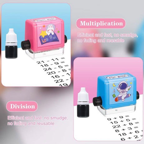 Teaching Stamp 2 In 1 Fill In The Blank Roller Reusable Math Roller Stamp Design Digital Stamp Within 100 Math Practice - Oshi.pk - Buy & Sell Online