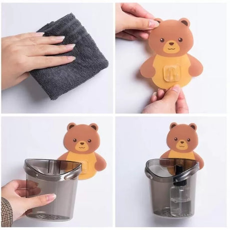 Teddy Bear Tooth Brush Holder For Bathroom - Oshi.pk - Buy & Sell Online