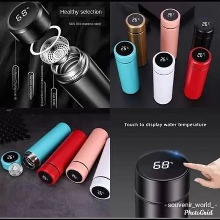 Temperature Display Vacuum Insulated Water Bottle