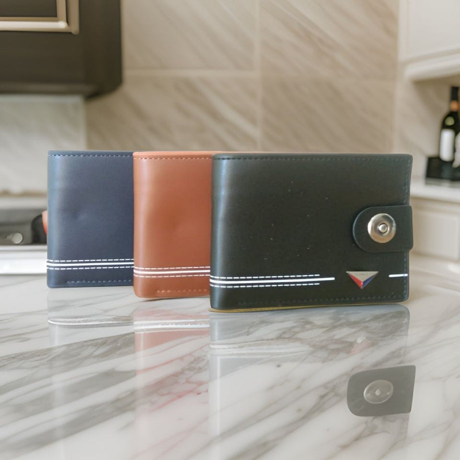 TheMarkhor Dunbollu Men's PU Leather Trifold Card Holder Retro Wallet's - Oshi.pk - Buy & Sell Online