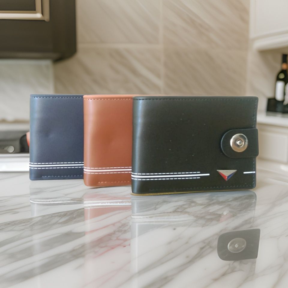 TheMarkhor Dunbollu Men's PU Leather Trifold Card Holder Retro Wallet's - Oshi.pk - Buy & Sell Online