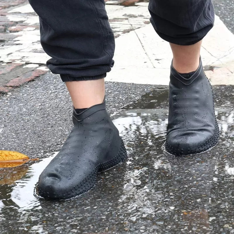 Thicken Waterproof Silicone Gel Shoe Cover Rain Cusodie For Shoes Reusable Rubber Gum Rain Boot Shoes Cover Anti-Slip Shoe Covers For Protection Boots - Oshi.pk - Buy & Sell Online