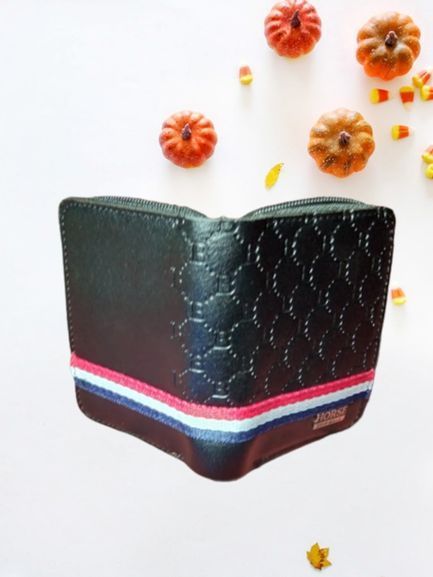 Thin Full Zipper Card Holder Imperial Horse Leather Wallet For Men BK's - Oshi.pk - Buy & Sell Online