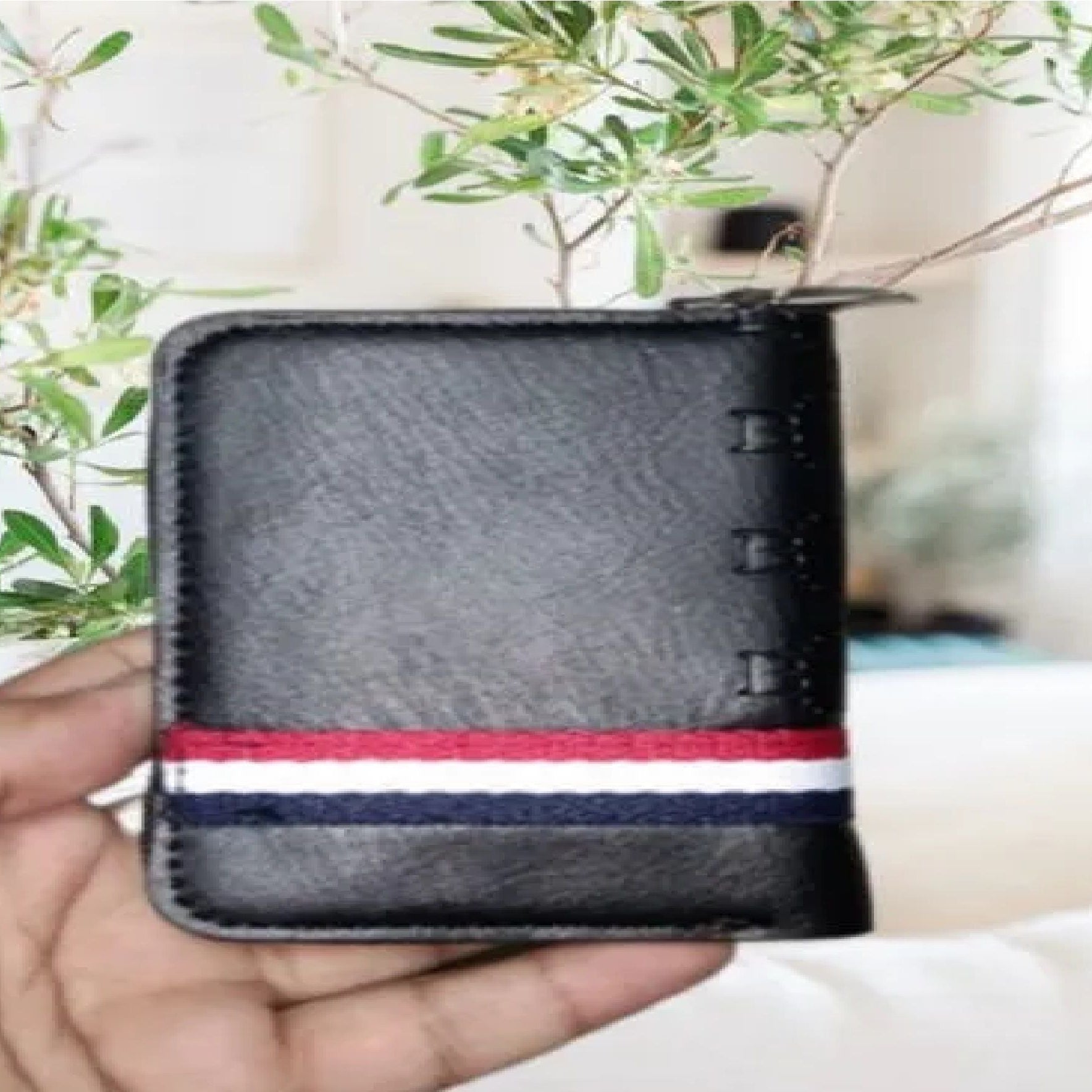 Thin Full Zipper Card Holder Imperial Horse Leather Wallet For Men BK's - Oshi.pk - Buy & Sell Online