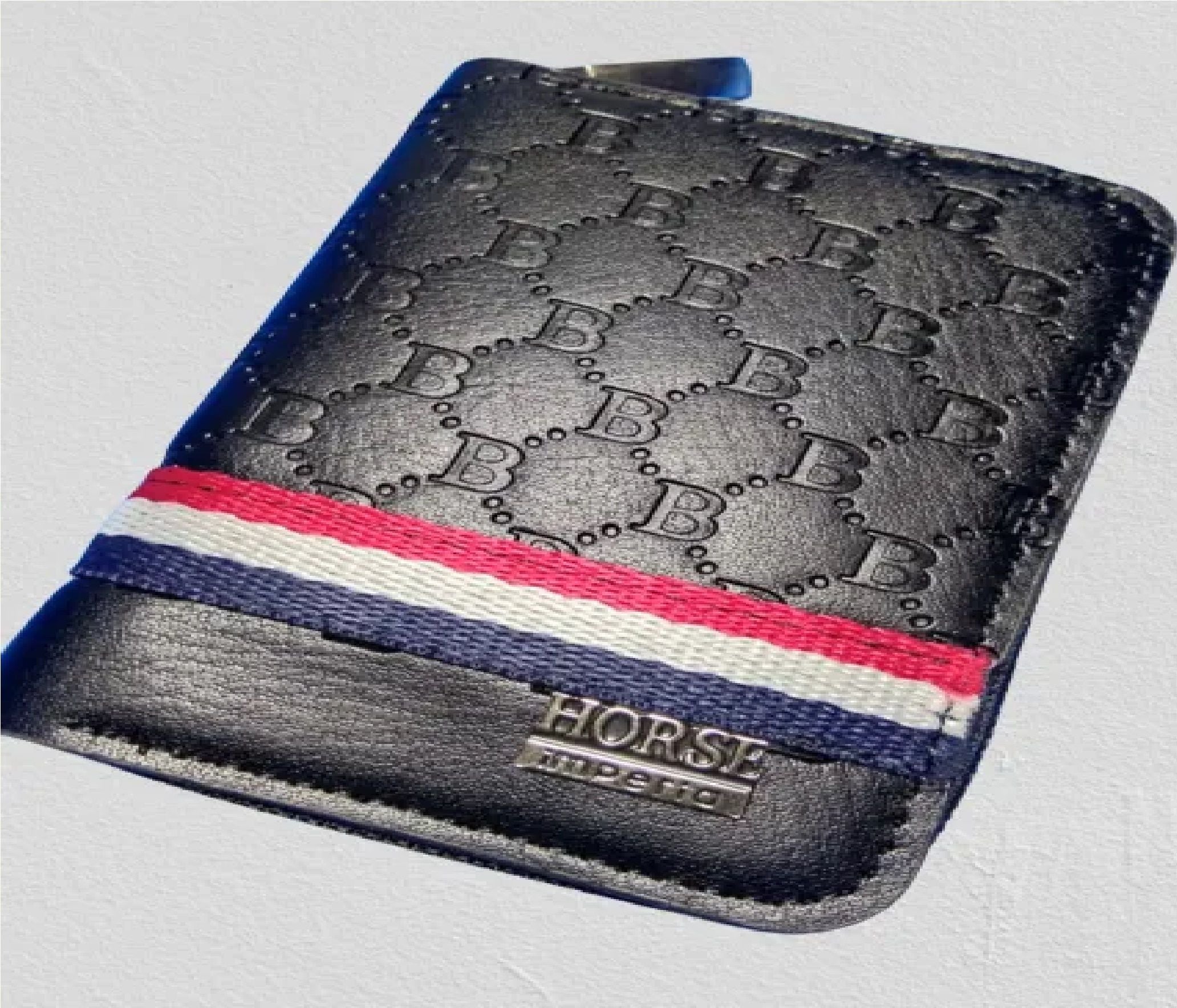 Thin Full Zipper Card Holder Imperial Horse Leather Wallet For Men BK's - Oshi.pk - Buy & Sell Online