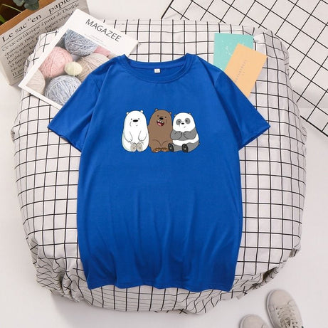 Three Sitting Bears Half Sleeves T-shirts for Men's/Women's - Oshi.pk - Buy & Sell Online