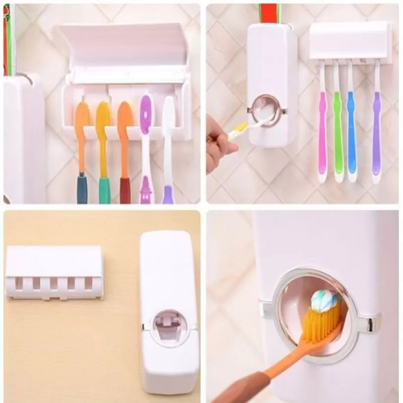 Tooth Paste Dispenser And Tooth Brush Holder - Oshi.pk - Buy & Sell Online