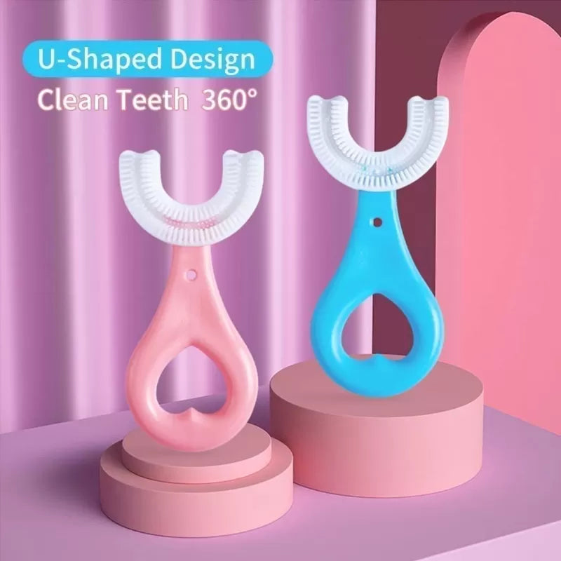 Toothbrush Children 360 Degree U-shaped Child Toothbrush Teethers Brush Silicone Kids Teeth Oral Care Cleaning
