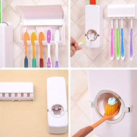 Toothpaste Dispenser With Toothbrush Holder - Oshi.pk - Buy & Sell Online