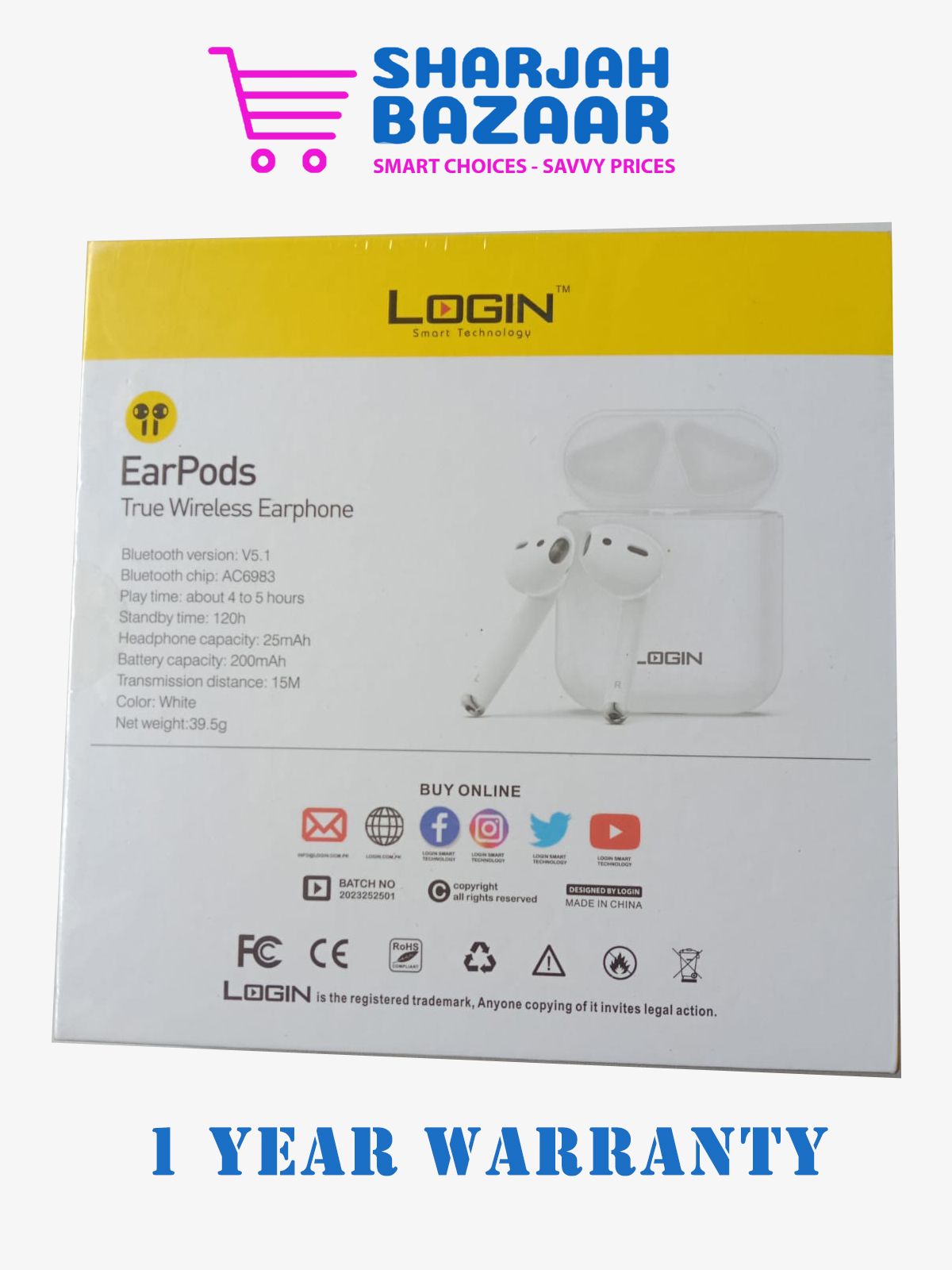 Top Class Login EarPods LT-WB3 - Oshi.pk - Buy & Sell Online