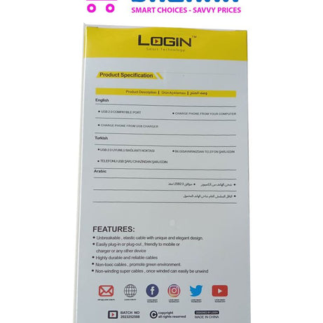 Top Quality iPhone Data Cable LT-D9 - Oshi.pk - Buy & Sell Online