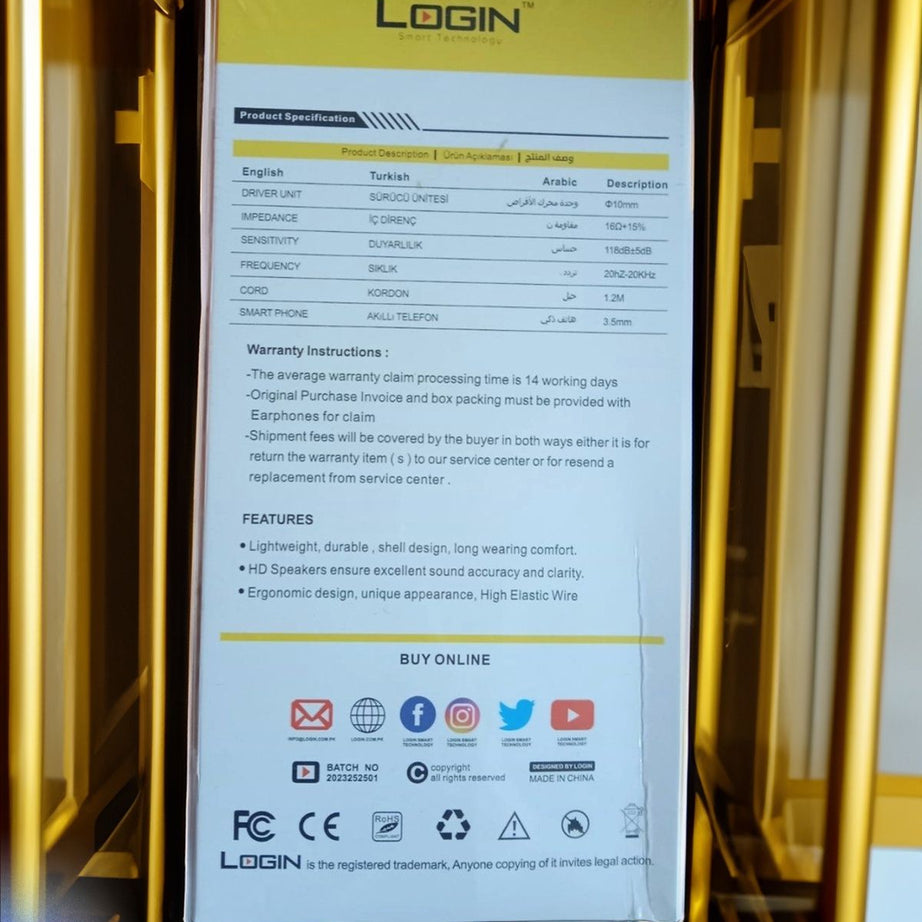 Top quality Login Earphone LT-H2 - Oshi.pk - Buy & Sell Online