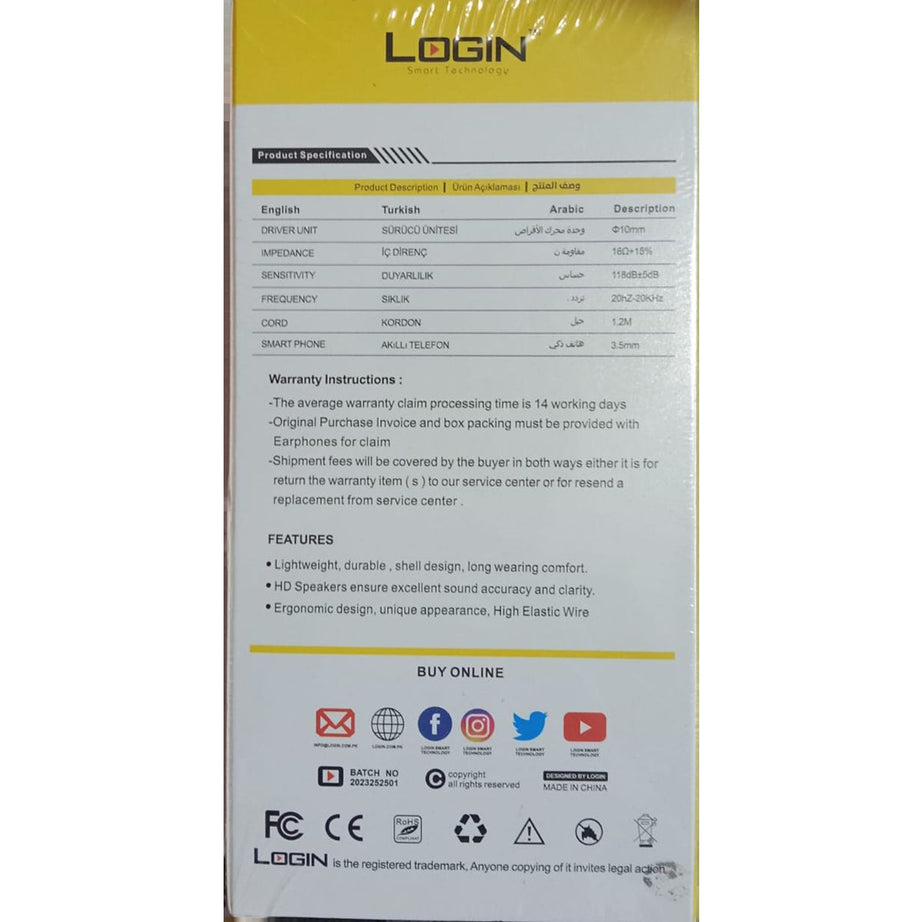 Top Quality Login Earphone LT-H5 - Oshi.pk - Buy & Sell Online