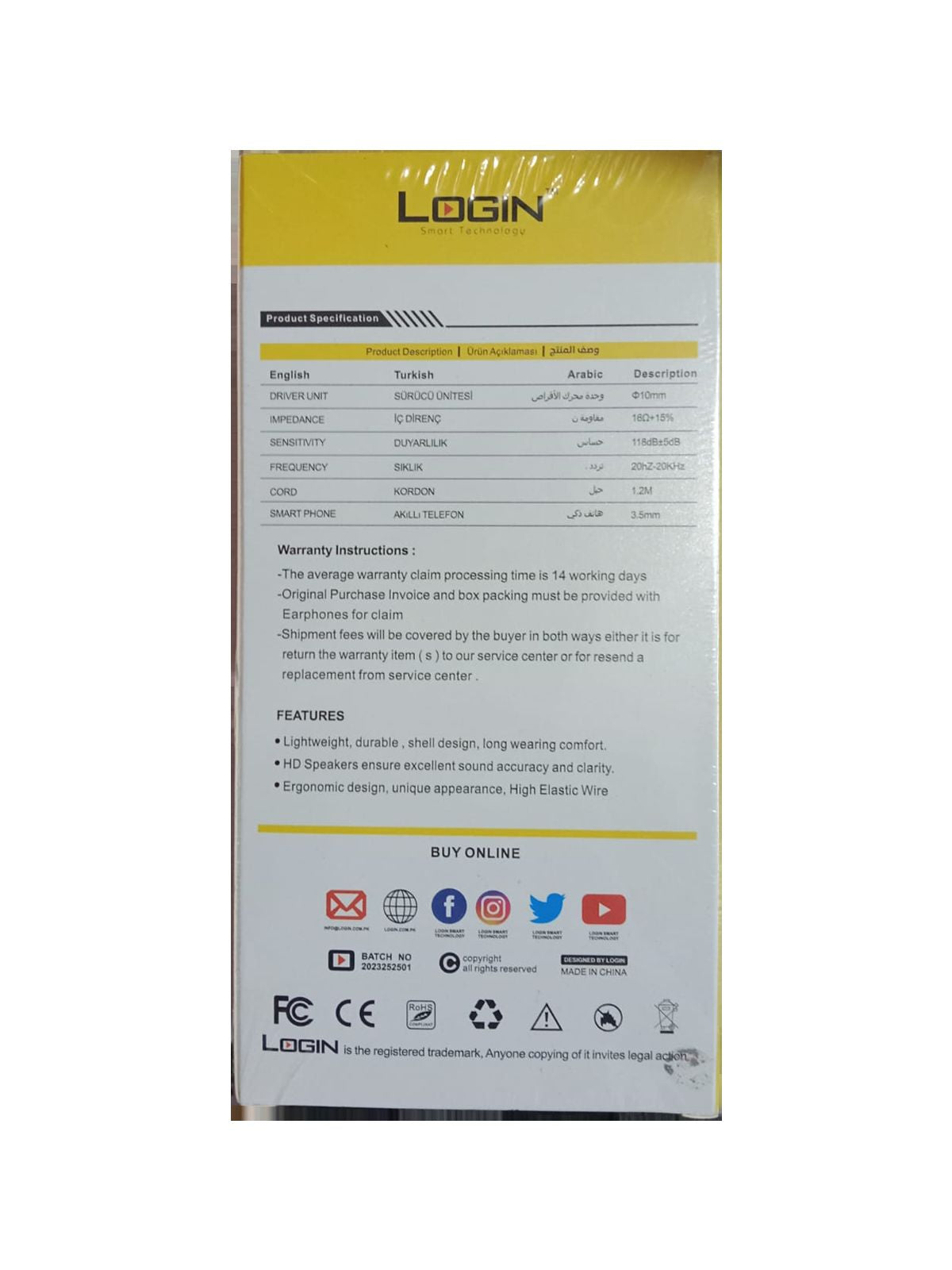 Top Quality Login Earphone LT-H5 - Oshi.pk - Buy & Sell Online