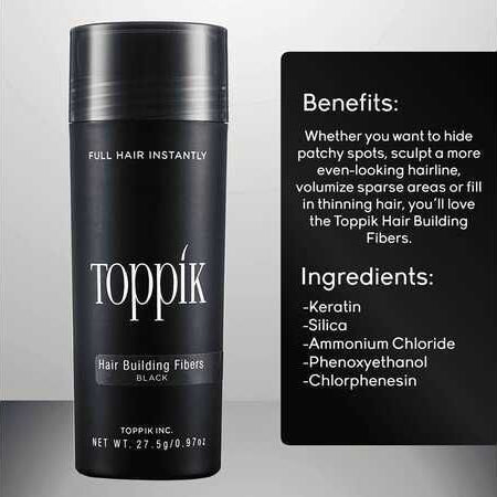 Toppik Caboki Hair Building Fibers Makes Thin Hairs Thick Everyday (27.5gm - Black) - Oshi.pk - Buy & Sell Online